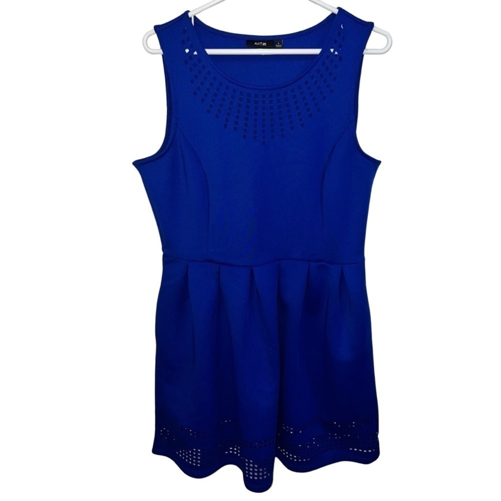 Apt. 9 Blue Fit and Flare Mini Dress L
